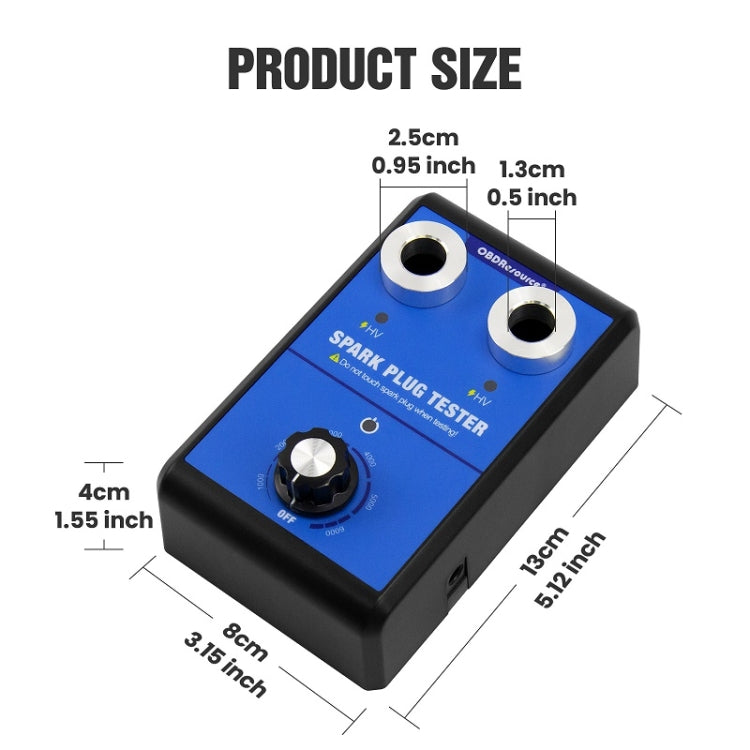 OBDResource High-Pressure Adjustable Dual-Hole Spark Plug Ignition Detector(EU Plug) - Electronic Test by OBDResource | Online Shopping South Africa | PMC TechLife | Buy Now Pay Later Mobicred