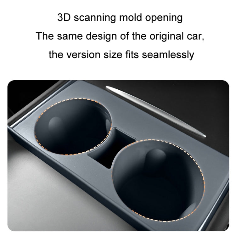 For Tesla Model3/Y Central Water Cup Limiter Silicone Coaster(Black) - free shipping - PMC TechLife - Order now!