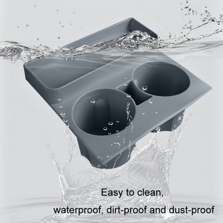 For Tesla Model3/Y Central Water Cup Limiter Silicone Coaster(Black) - free shipping - PMC TechLife - Order now!
