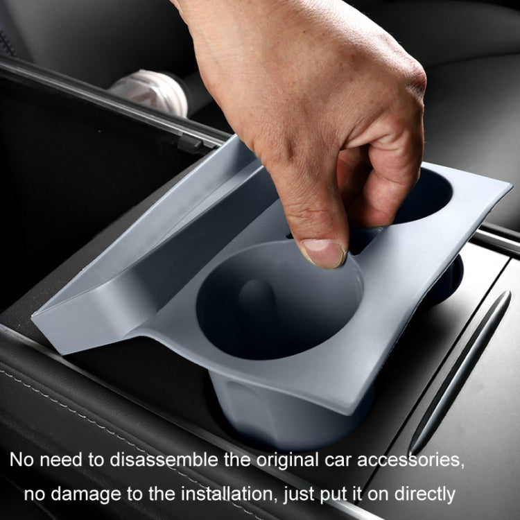For Tesla Model3/Y Central Water Cup Limiter Silicone Coaster(Black) - free shipping - PMC TechLife - Order now!