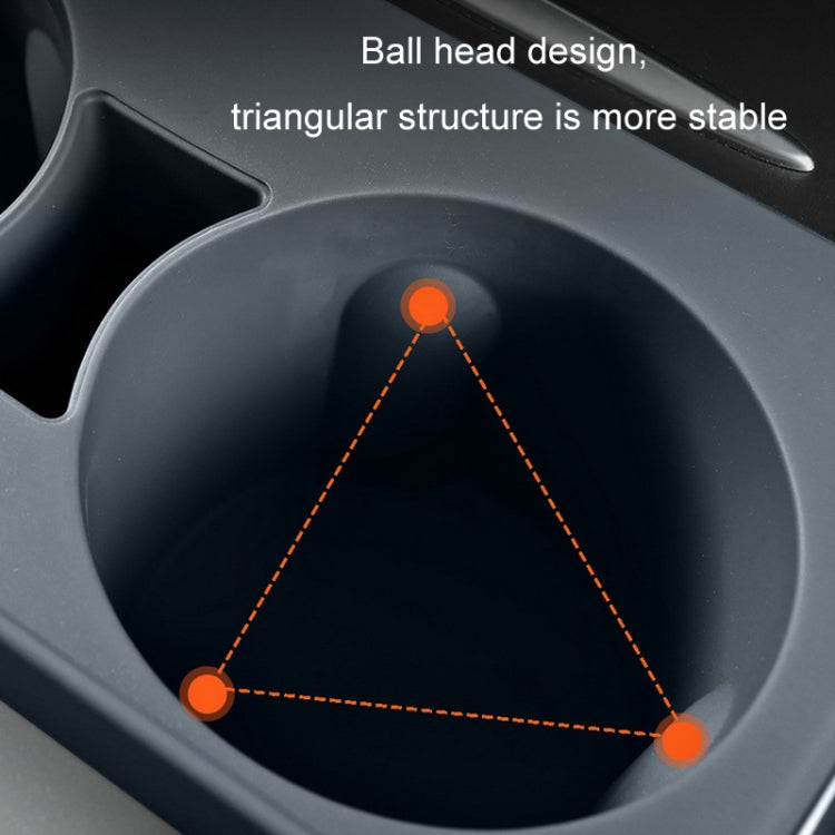 For Tesla Model3/Y Central Water Cup Limiter Silicone Coaster(Black) - free shipping - PMC TechLife - Order now!