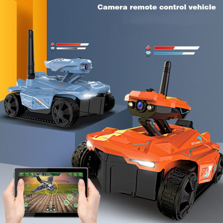Tank Car Toys 720P HD Camera RC Car With Real-time Surveillance With Remote Controller(Orange) - free shipping - PMC TechLife - Order now!