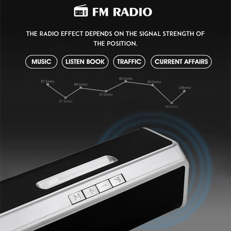 NBY 6690 TWS Couplet FM Multifunctional Desktop Plug-in Card Bluetooth Speaker(Grey) - free shipping - PMC Jewellery - Order now!