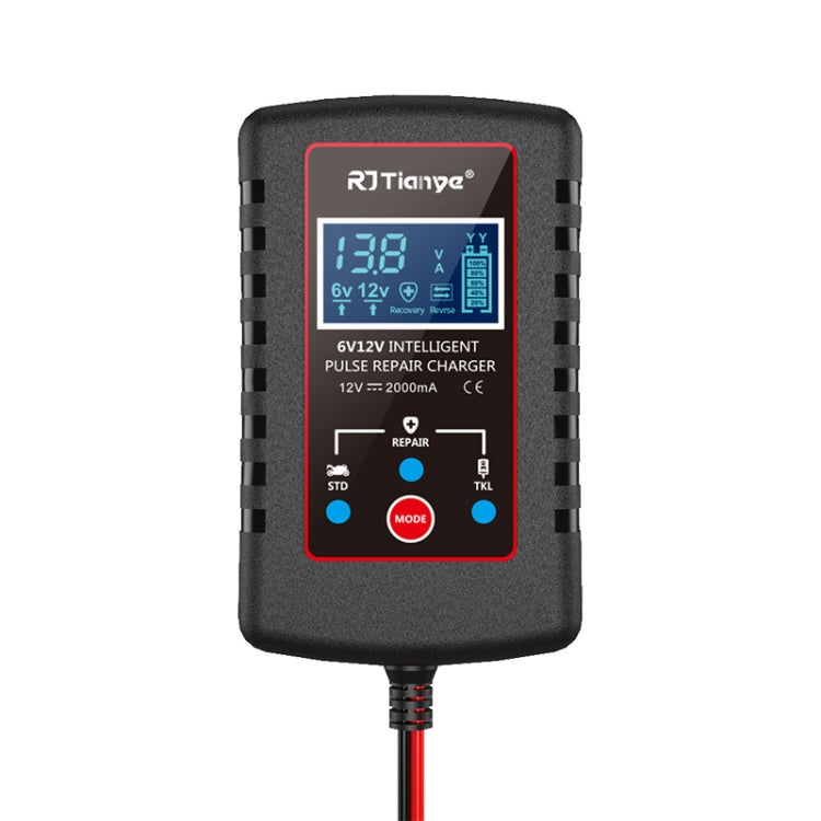 RJtianye 6V/12V ASE Adapter Cable Car Motorcycle Lawn Mower Battery Charger(EU Plug) - Battery Charger by RJtianye | Online Shopping South Africa | PMC TechLife | Buy Now Pay Later Mobicred