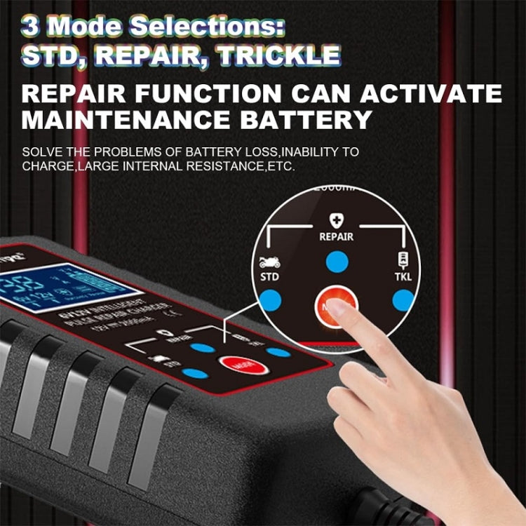 RJtianye 6V/12V ASE Adapter Cable Car Motorcycle Lawn Mower Battery Charger(US Plug) - Battery Charger by RJtianye | Online Shopping South Africa | PMC TechLife | Buy Now Pay Later Mobicred