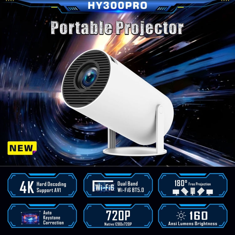HY300 PRO Smart Projector Android 11.0 System 120 Lumen Portable Projector(US Plug) - Mini Projector by PMC TechLife | Online Shopping South Africa | PMC TechLife | Buy Now Pay Later Mobicred