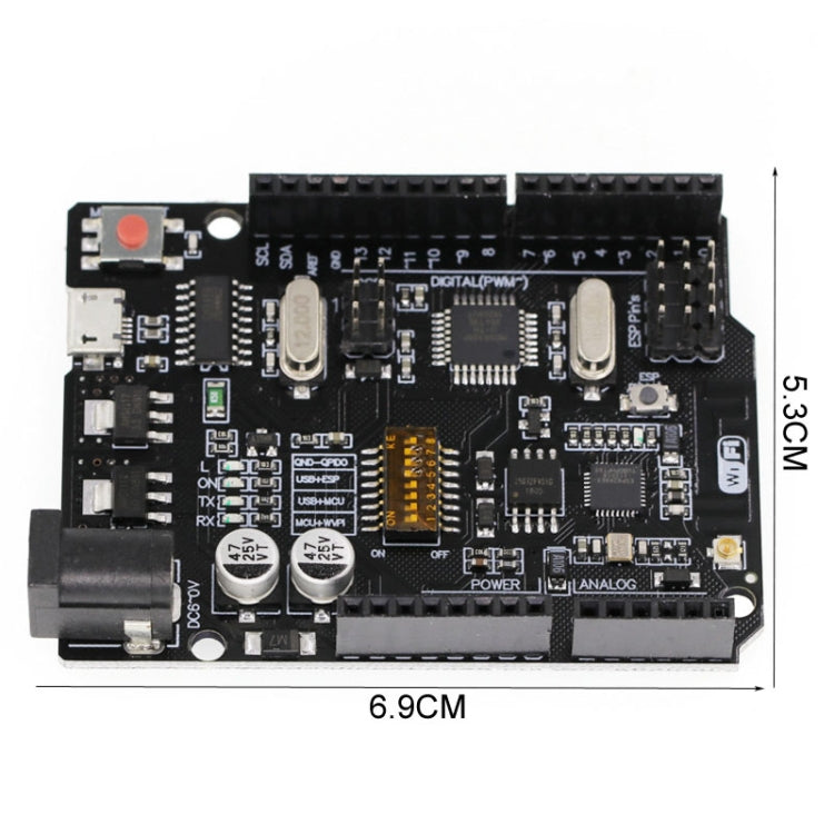 WIFI R3 Atmega328p+ESP8266 (32MB Memory), USB-TTL CH3 Development Board - Boards & Shields by PMC TechLife | Online Shopping South Africa | PMC TechLife | Buy Now Pay Later Mobicred