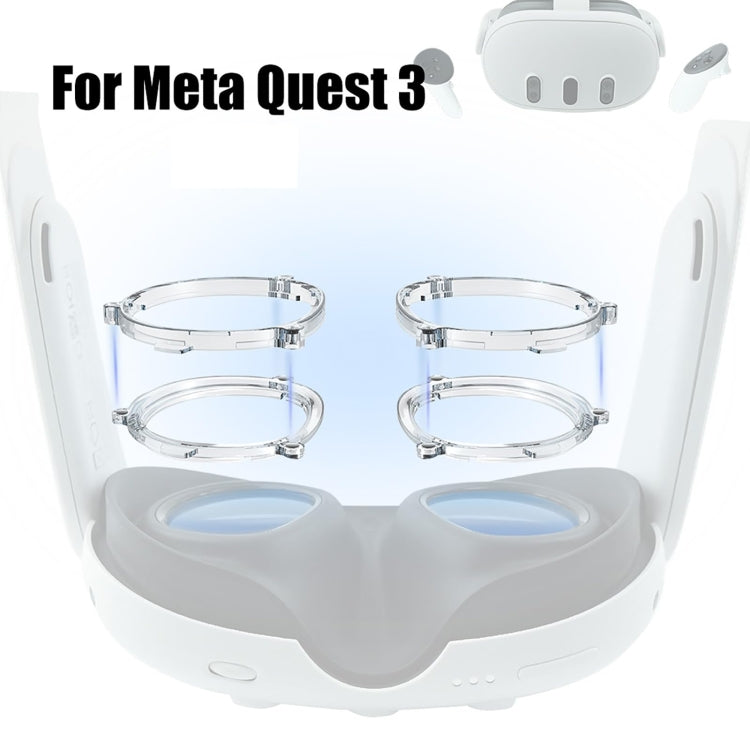 For Meta Quest 3 VR Magnetic Eyeglasses Frame, Spec: Anti Blue Light Lens+Frame Transparent - VR Accessories by PMC TechLife | Online Shopping South Africa | PMC TechLife | Buy Now Pay Later Mobicred