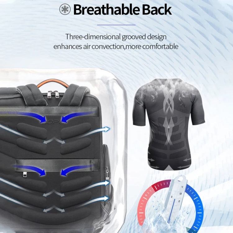 Bopai 61-17311 Large-capacity First-layer Cowhide Laptop Backpack With USB+Type-C Port(Plain) - free shipping - PMc TechLife - Order now!