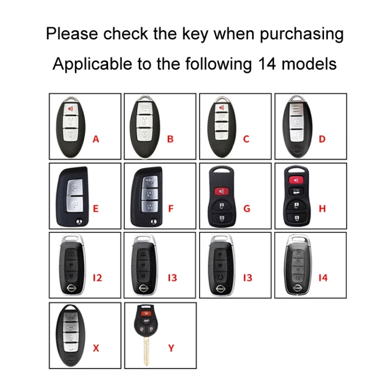 For Nissan Car Key Cover Keychain Anti-lost Number Plate, Style: I3 One-button Start - Car Key Cases by PMC TechLife | Online Shopping South Africa | PMC TechLife | Buy Now Pay Later Mobicred