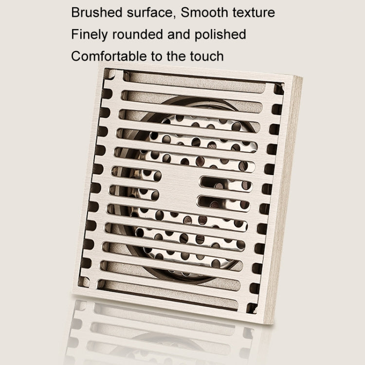 All Copper Brushed Anti-Odor Floor Drain Gravity Copper Core Bathroom Floor Drain, Specification: 8x20cm Long Medium Drain - Drain Strainers by PMc TechLife | Online Shopping South Africa | PMc TechLife | Buy Now Pay Later Mobicred