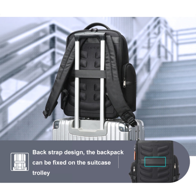 Bopai 61-121601 Large Capacity Waterproof Business Laptop Backpack With USB+Type-C Port(Blue) - free shipping - PMC Jewellery - Order now!