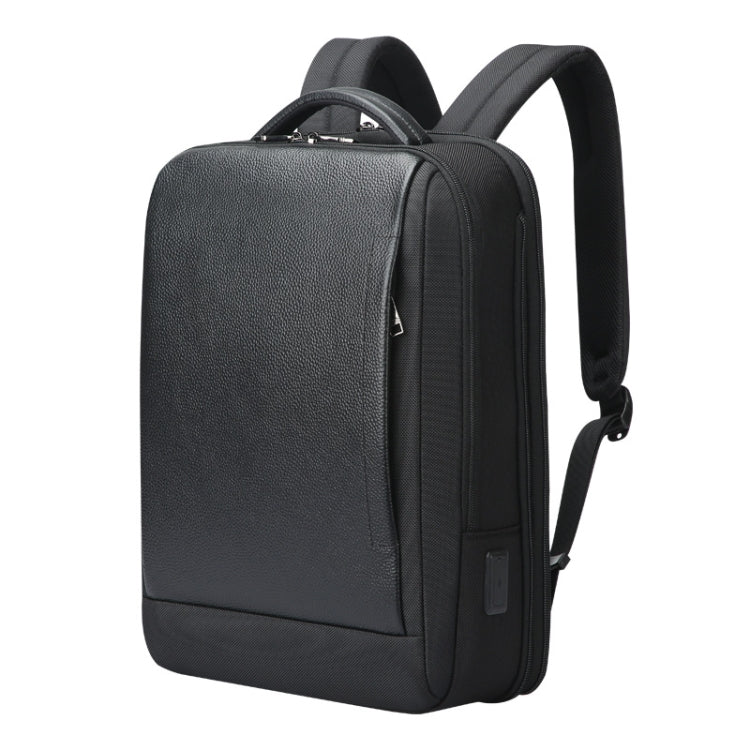 Bopai AL-61-122631B Large Capacity Cowhide Laptop Backpack With USB+Type-C Port(High-end Version) - free shipping - PMC Jewellery - Order now!