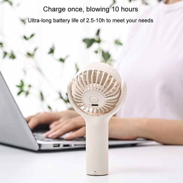 Mini Handheld Small Fan Rechargeable Mute Desktop Portable Fan(Khaki) - Electric Fans by PMC TechLife | Online Shopping South Africa | PMC TechLife | Buy Now Pay Later Mobicred