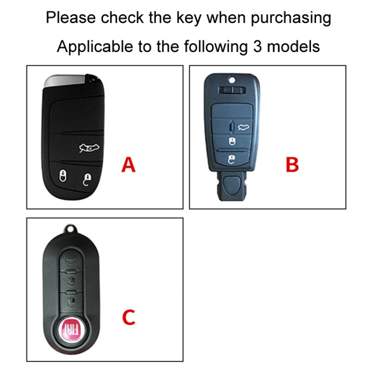 For Fiat Car Key Cover Multifunctional Keychain Anti-Lost Number Plate(B) - Car Key Cases by PMC TechLife | Online Shopping South Africa | PMC TechLife | Buy Now Pay Later Mobicred