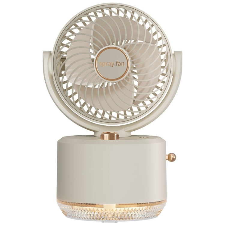 USB Charging Cooler Air Conditioning Fan Desktop Cooling Fan Swing Humidifier(Beige) - Electric Fans by PMC TechLife | Online Shopping South Africa | PMC TechLife | Buy Now Pay Later Mobicred
