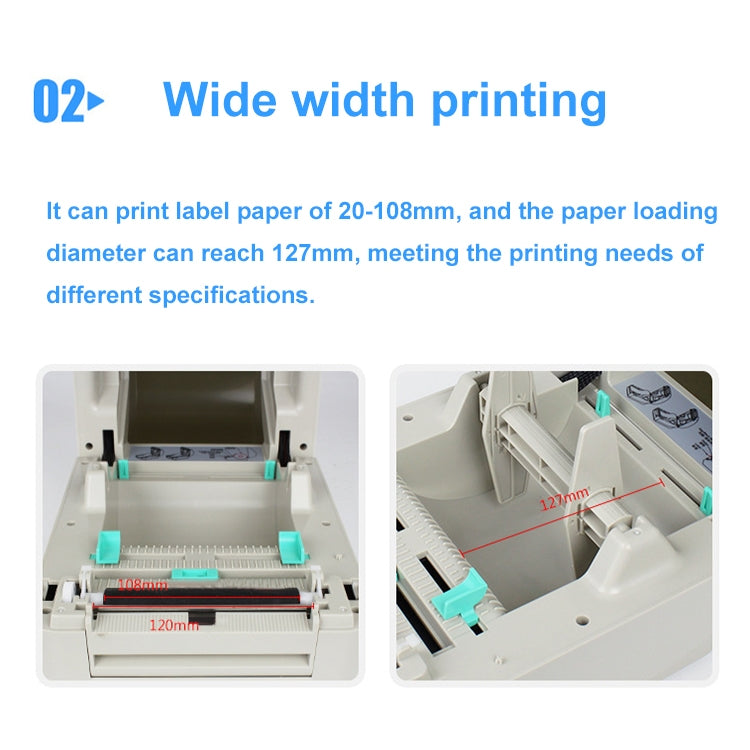 Xprinter XP-450B USB Port Supermarket Cashier Barcode Thermal Printer(EU Plug) - free shipping - PMC TechLife - Order now!