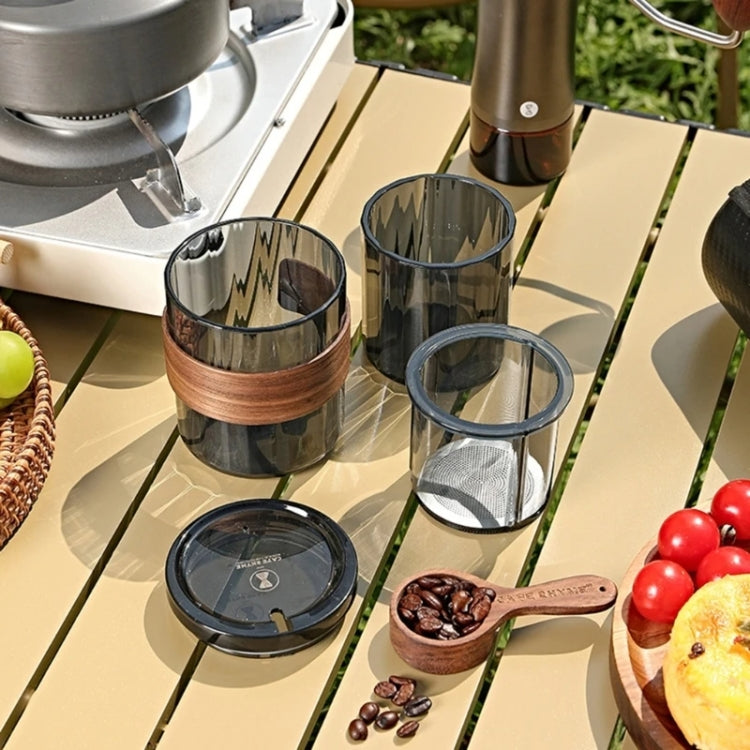 3 In 1 Pour Over Coffee Maker with Filter Cup for Camping Travel Office Gradient Black - free shipping - PMC TechLife - Order now!