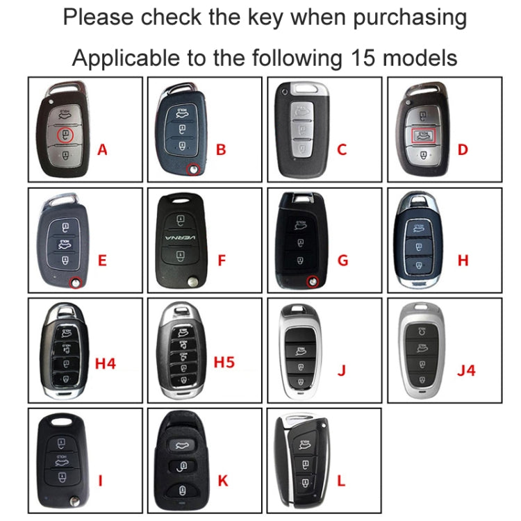 For Hyundai Car Key Cover Multifunctional Keychains Anti-lost Number Plates, Style: K - Car Key Cases by PMC TechLife | Online Shopping South Africa | PMC TechLife | Buy Now Pay Later Mobicred