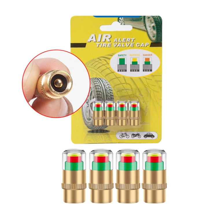 2.4BAR Vehicle Tire Pressure Monitoring Warning Cap, ������: Brass Core - Tire Valve Caps by PMC TechLife | Online Shopping South Africa | PMC TechLife | Buy Now Pay Later Mobicred