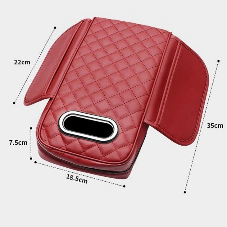 Car Armrest Box Booster Pad Widened Interior Tissue Box, Color: Black Red - Stowing Tidying by PMC TechLife | Online Shopping South Africa | PMC TechLife | Buy Now Pay Later Mobicred