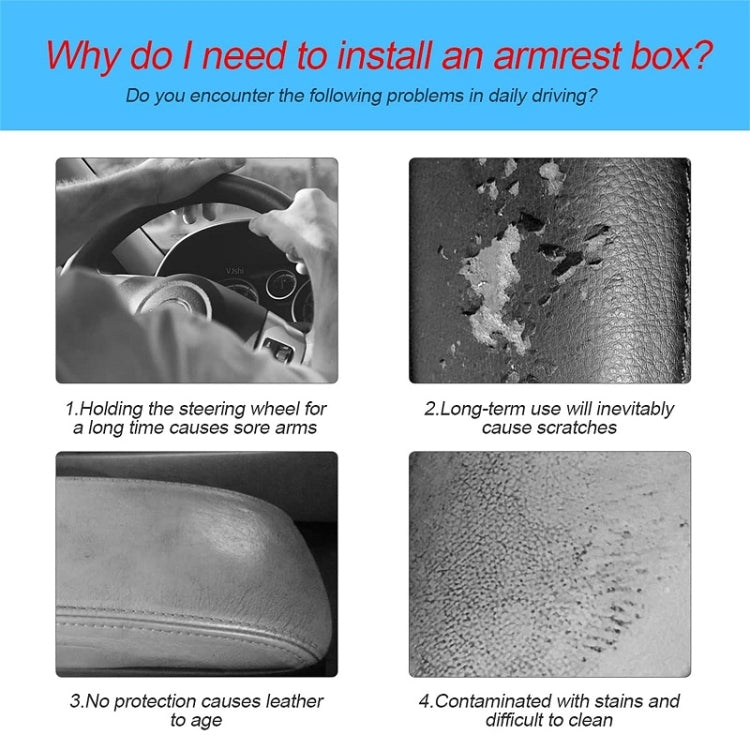 Car Armrest Box Booster Pad Widened Interior Tissue Box, Color: Black Red - Stowing Tidying by PMC TechLife | Online Shopping South Africa | PMC TechLife | Buy Now Pay Later Mobicred