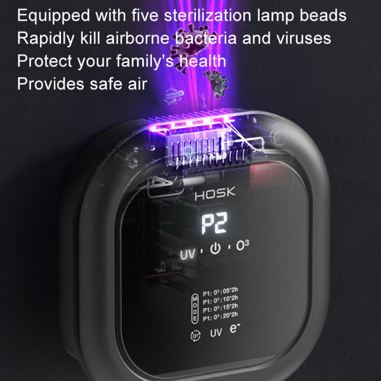 HOSK XT-01 UV Pet Air Purifier Household Deodorant Ozone Generator, Size: USB Plug(Black) - free shipping - PMC TechLife - Order now!