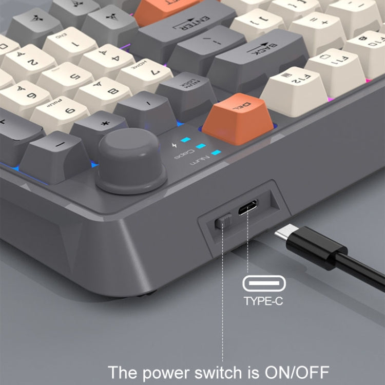 XUNSVFOX K94 Wireless Bluetooth Dual Mode Mechanical Keyboard Gaming Office Laptop Keyboard(Lake Blue) - free shipping - PMC Jewellery - Order now!