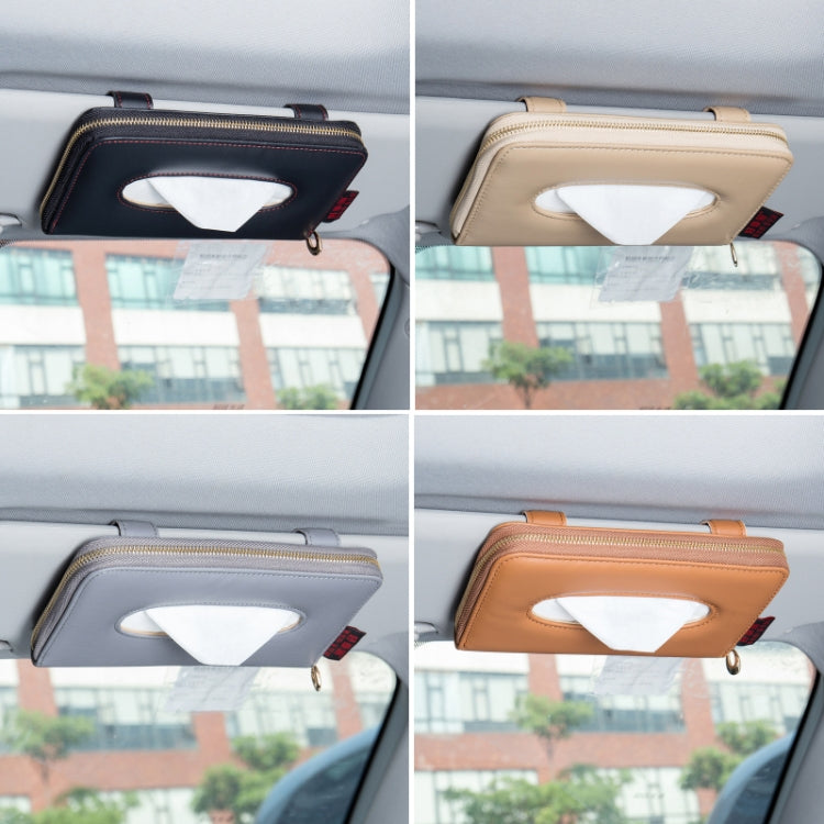 Car Sun Visor Skylight Hanging Tissue Box(H053 Beige) - Stowing Tidying by PMC TechLife | Online Shopping South Africa | PMC TechLife | Buy Now Pay Later Mobicred