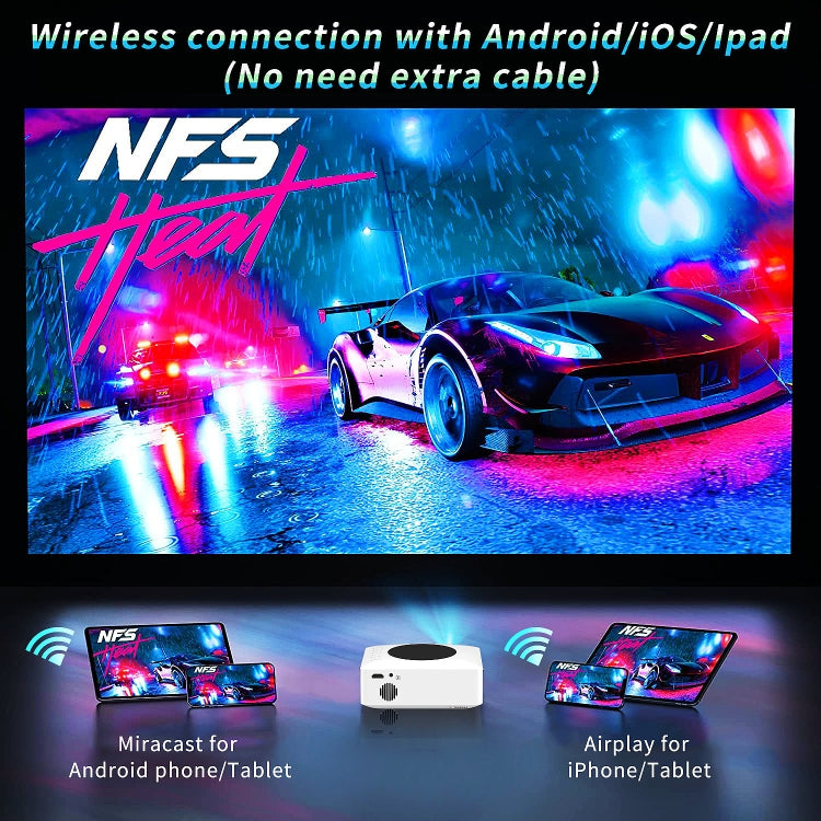 Y2S 1080P Mini LED WiFi Projector Support Wireless Wired Screen Mirroring Youtube Version(EU Plug) - Mini Projector by PMC TechLife | Online Shopping South Africa | PMC TechLife | Buy Now Pay Later Mobicred