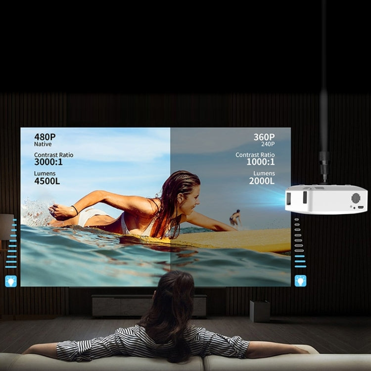 Y2S 1080P Mini LED WiFi Projector Support Wireless Wired Screen Mirroring Youtube Version(EU Plug) - Mini Projector by PMC TechLife | Online Shopping South Africa | PMC TechLife | Buy Now Pay Later Mobicred