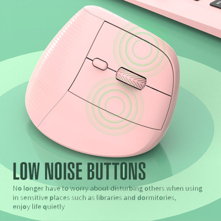 XUNSVFOX H5 Upright Vertical Dual Mode Mouse Rechargeable Wireless Business Office Mouse(Pink) - free shipping - PMC Jewellery - Order now!