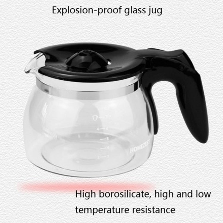 HOMEZEST 600W 0.65L  Automatic Drip Coffee Maker with Glass Carafe 2-6 Cup Capacity(323 Black EU Plug) - free shipping - PMC TechLife - Order now!