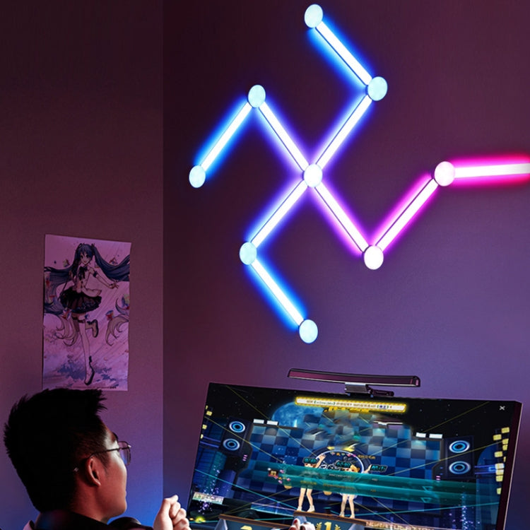JSK-P30 9 Sections Smart WiFi Bluetooth Splicing Atmosphere Light Sound Control Constellation Light Support Amazon Alexa / Google Assistant / DuerOS US Plug(White) - Novelty Lighting by PMC TechLife | Online Shopping South Africa | PMC TechLife | Buy Now Pay Later Mobicred