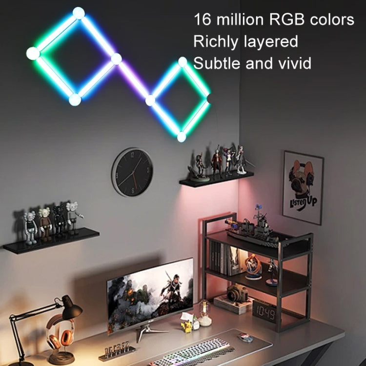 JSK-P30 9 Sections Smart WiFi Bluetooth Splicing Atmosphere Light Sound Control Constellation Light Support Amazon Alexa / Google Assistant / DuerOS US Plug(White) - Novelty Lighting by PMC TechLife | Online Shopping South Africa | PMC TechLife | Buy Now Pay Later Mobicred