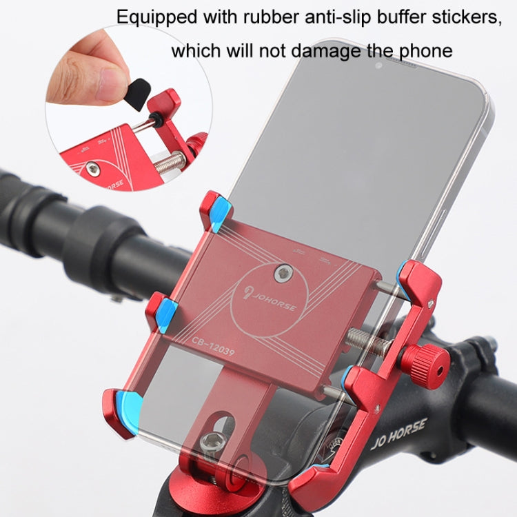 JOHORSE Bicycle Shockproof Mobile Phone Holder Motorcycle Riding Equipment, Color: Stem Red - Holders by JOHORSE | Online Shopping South Africa | PMC TechLife | Buy Now Pay Later Mobicred