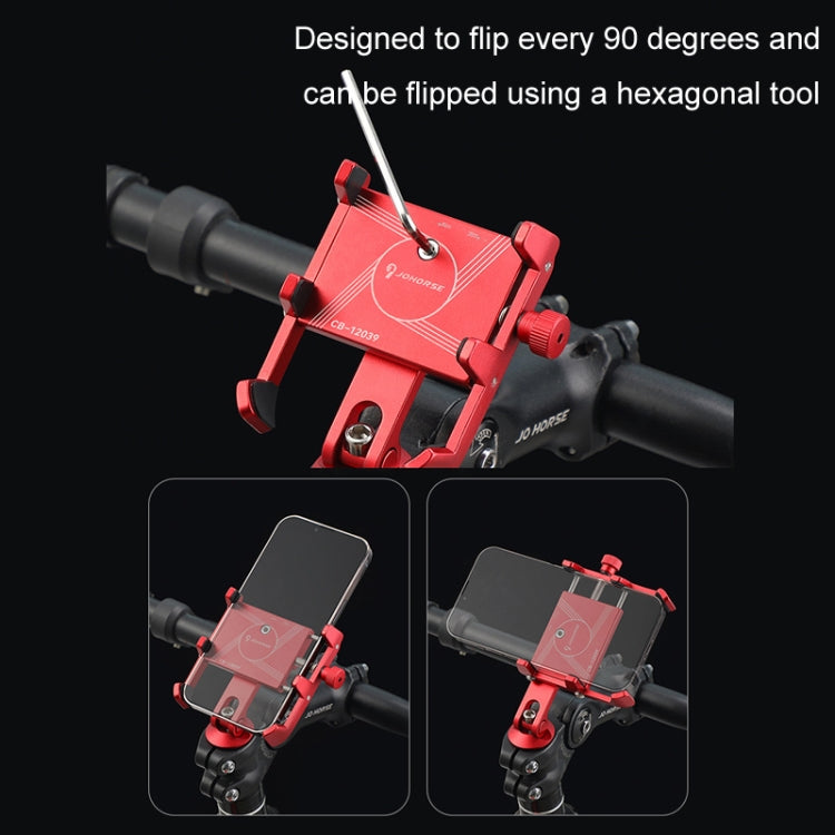 JOHORSE Bicycle Shockproof Mobile Phone Holder Motorcycle Riding Equipment, Color: Stem Red - Holders by JOHORSE | Online Shopping South Africa | PMC TechLife | Buy Now Pay Later Mobicred