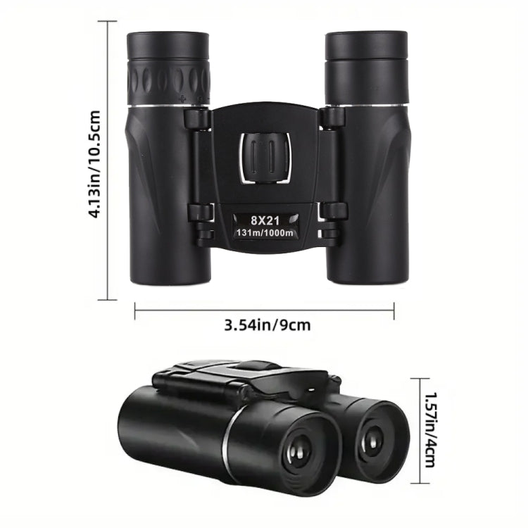 8X21 Outdoor Low-light Night Vision High-power HD Mini Binoculars - Binoculars by PMC TechLife | Online Shopping South Africa | PMC TechLife | Buy Now Pay Later Mobicred