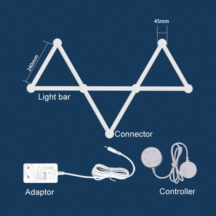 JSK-P26 Smart WiFi Bluetooth Version RGB Direct Illumination Phantom Splicing Light, Support Amazon Alexa / Google Assistant / DuerOS, Style: 9 Sections+UK Plug Adapter(White) - Novelty Lighting by PMC TechLife | Online Shopping South Africa | PMC TechLife | Buy Now Pay Later Mobicred