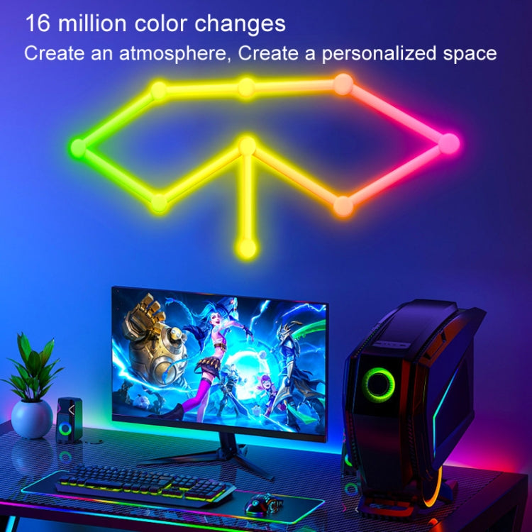 JSK-P26 Smart WiFi Bluetooth Version RGB Direct Illumination Phantom Splicing Light, Support Amazon Alexa / Google Assistant / DuerOS, Style: 9 Sections+UK Plug Adapter(White) - Novelty Lighting by PMC TechLife | Online Shopping South Africa | PMC TechLife | Buy Now Pay Later Mobicred