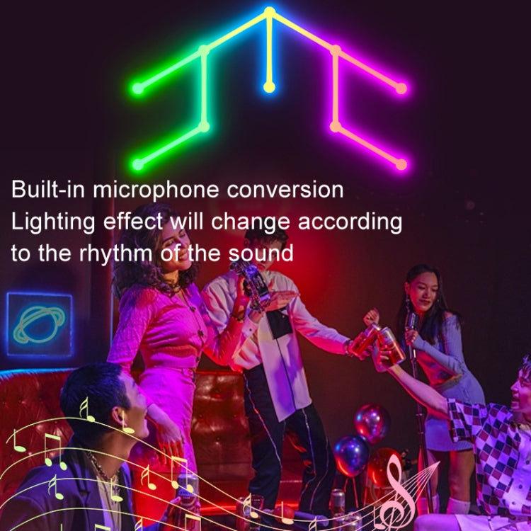 JSK-P26 Smart WiFi Bluetooth Version RGB Direct Illumination Phantom Splicing Light, Support Amazon Alexa / Google Assistant / DuerOS, Style: 9 Sections+AU Plug Adapter(White) - Novelty Lighting by PMC TechLife | Online Shopping South Africa | PMC TechLife | Buy Now Pay Later Mobicred