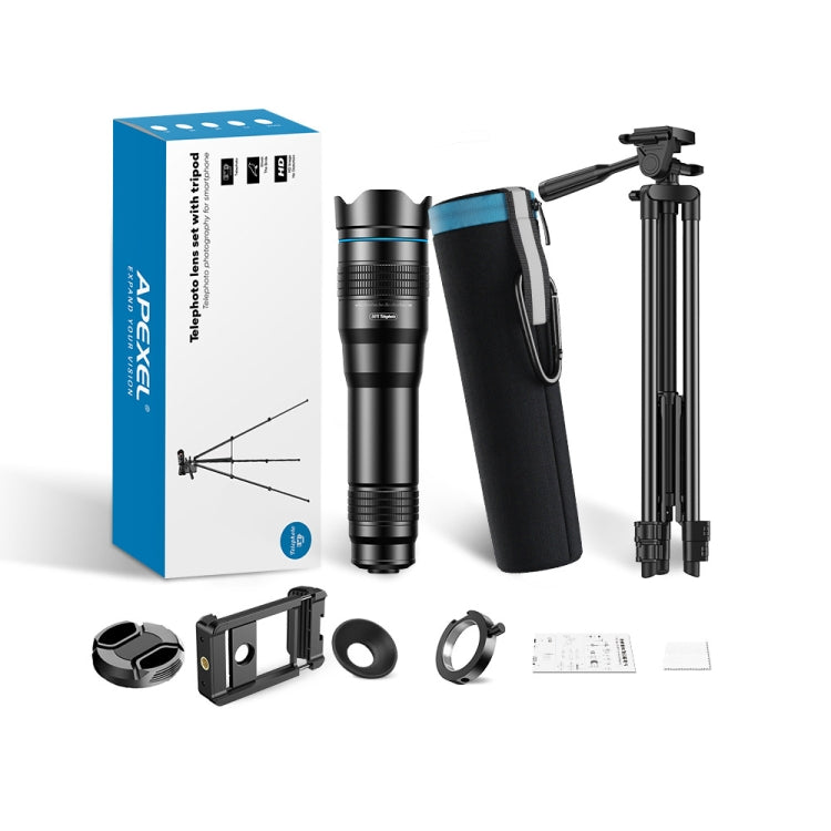 APEXEL HD Metal 36X Zoom Telescope Telephoto Lens With Extendable Tripod - free shipping - PMC Jewellery - Order now!