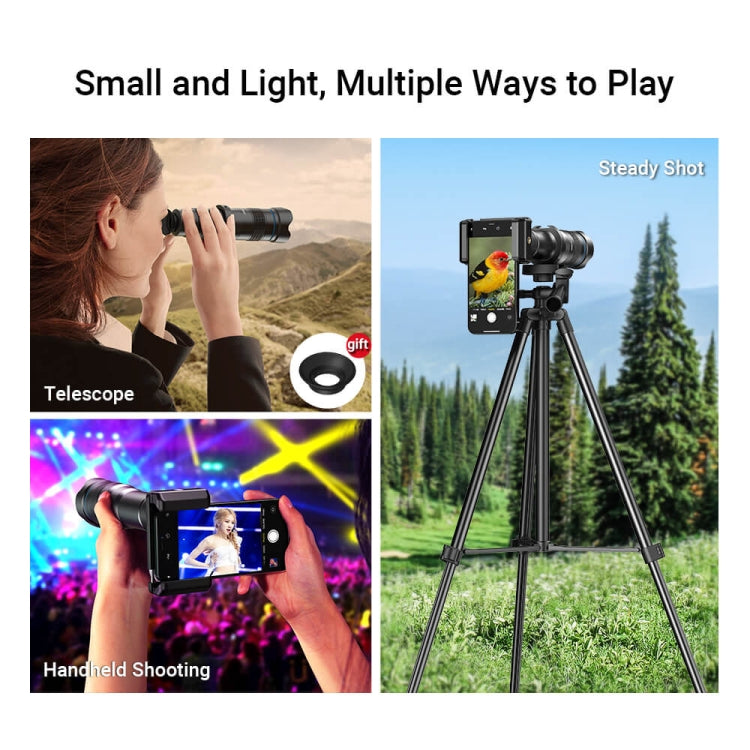 APEXEL HD Metal 36X Zoom Telescope Telephoto Lens With Extendable Tripod - free shipping - PMC Jewellery - Order now!