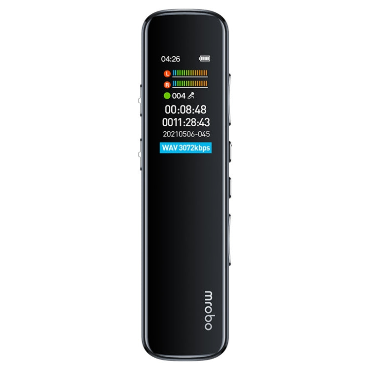 Mrobo RV-19 0.96-inch HD Screen 3D Noise Reduction Recording Pen Music Player, Capacity: 128GB(Black) - Recording Pen by Mrobo | Online Shopping South Africa | PMC TechLife | Buy Now Pay Later Mobicred