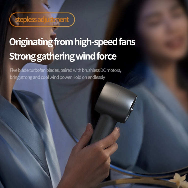 Outdoor Handheld Turbine Digital Display 100-Speed High-Speed Mini Fan, Color: Navy Blue - Electric Fans by PMC TechLife | Online Shopping South Africa | PMC TechLife | Buy Now Pay Later Mobicred