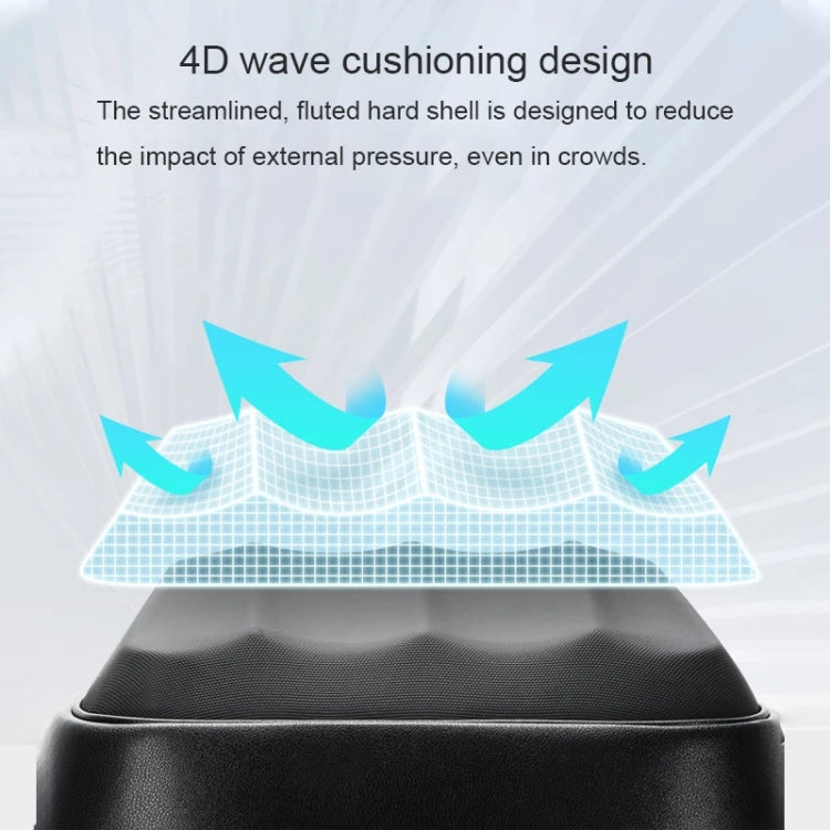 Bopai 61-122579 Large Capacity Hard Shell Password Lock Waterproof Business Laptop Backpack(Grey) - free shipping - PMC Jewellery - Order now!