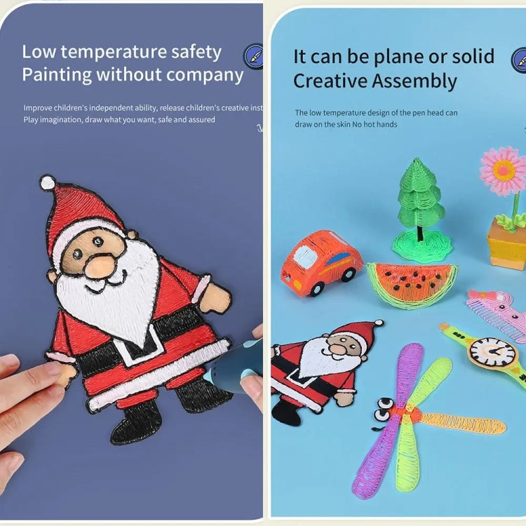 USB Charging Low-Temperature Wireless Graffiti Printing Pen Set Children DIY 3D Painting Pen(Purple) - 3D Printer by PMC TechLife | Online Shopping South Africa | PMC TechLife | Buy Now Pay Later Mobicred