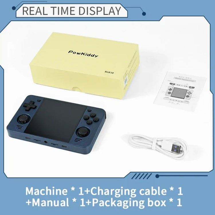 POWKIDDY RGB30  4 Inch IPS Screen Handheld Game Console Built In WIFI＋Bluetooth 16GB+64GB(Black) - free shipping - PMC Jewellery - Order now!