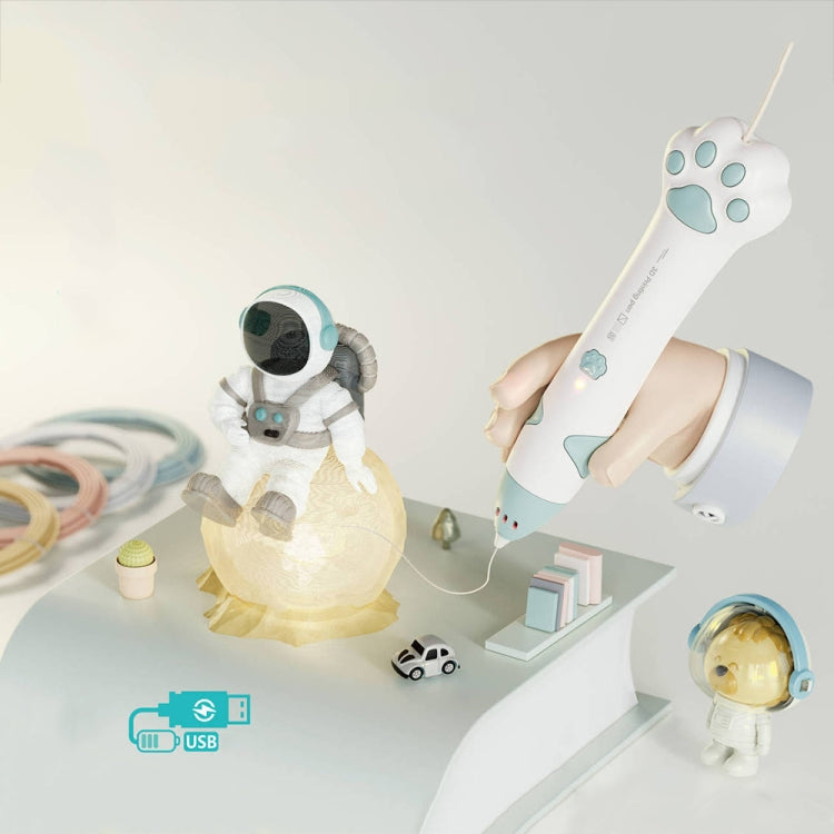 Cat Claw USB Charging Low Temperature 3D Printing Pen Children DIY Graffiti 3D Painting Pen(Sakura Pink) - 3D Printer by PMC TechLife | Online Shopping South Africa | PMC TechLife | Buy Now Pay Later Mobicred