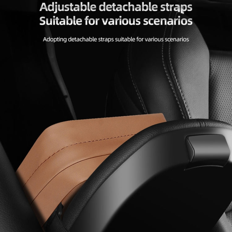 Car Sun Visor Armrest Box Back Hanging Tissue Box(Beige) - Tissue Boxes by PMC TechLife | Online Shopping South Africa | PMC TechLife | Buy Now Pay Later Mobicred